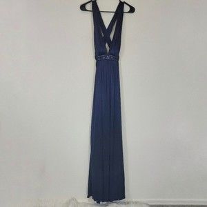City Triangles navy blue maxi dress 9